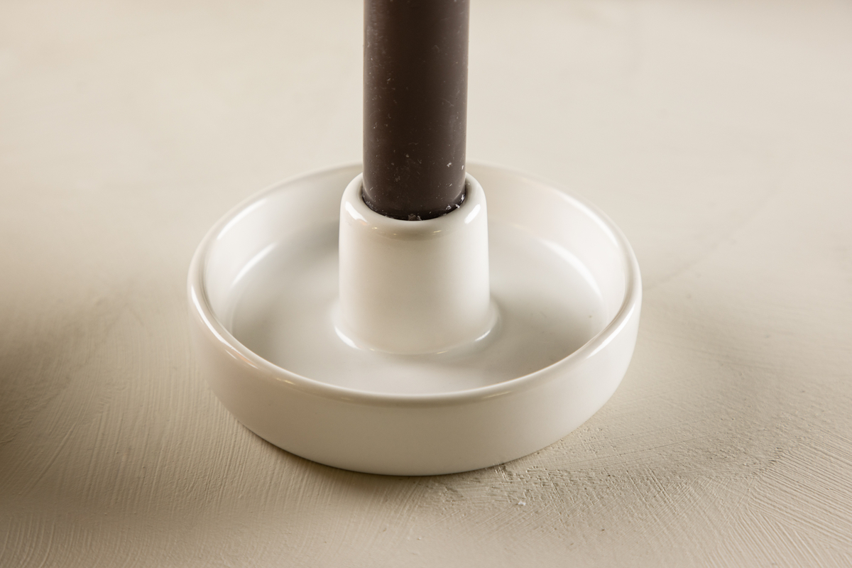 Bougeoir 'Arno' - Blanc