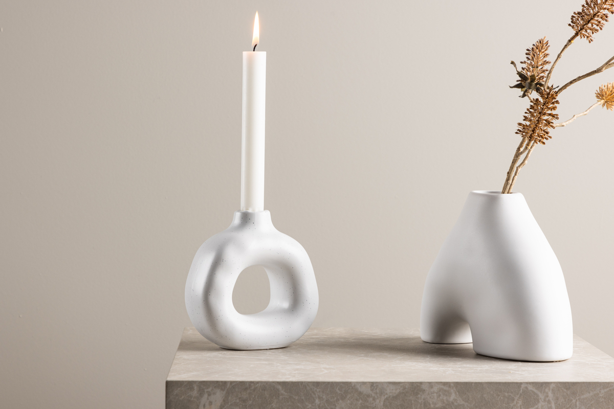 Bougeoir 'Annecy' - Blanc