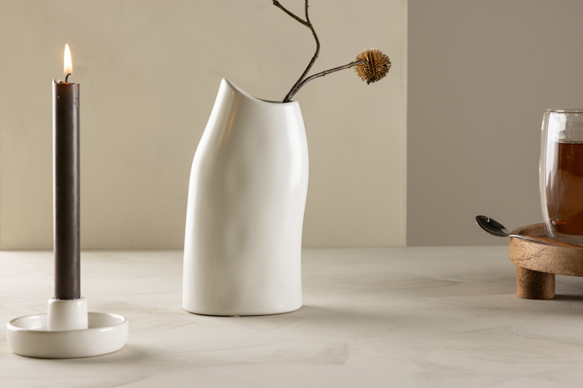 Vase 'Genoa' - Blanc