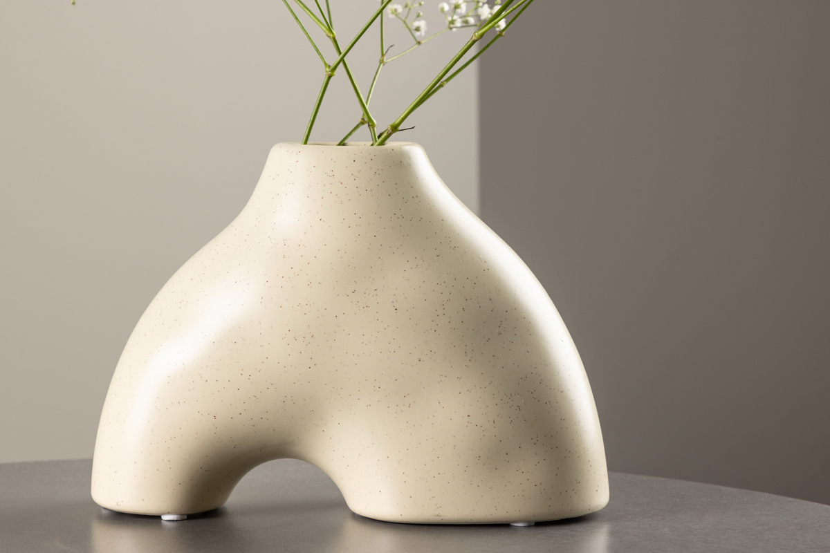 Vase 'Terni' - Beige clair