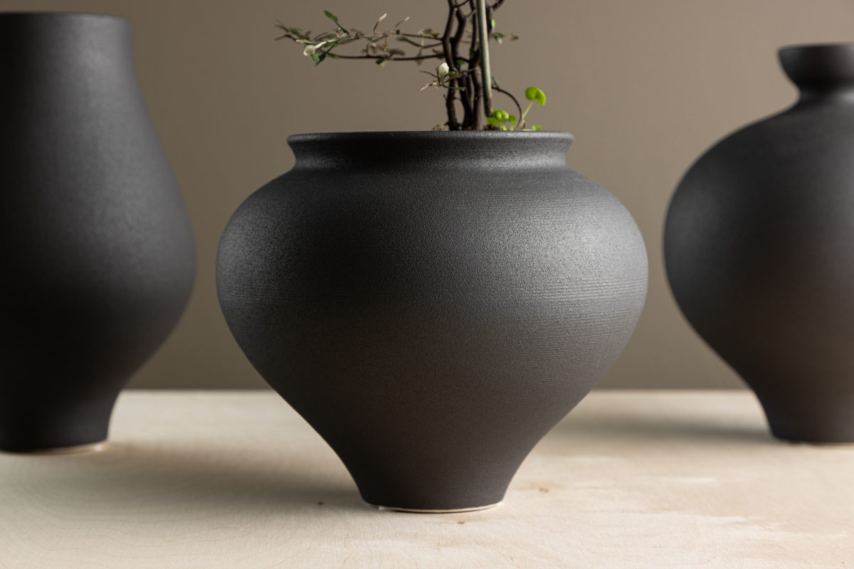 Vase 'Santander' 18cm - Noir