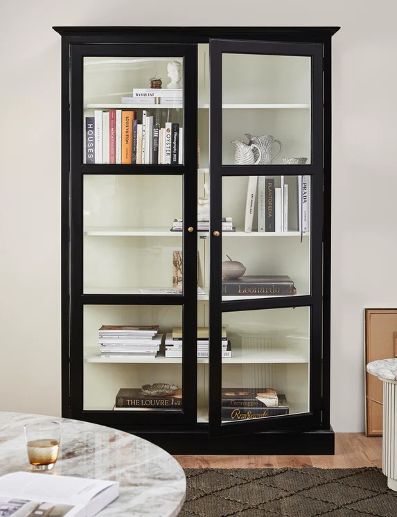 Vitrine 'Classic' - Noir/Blanc L