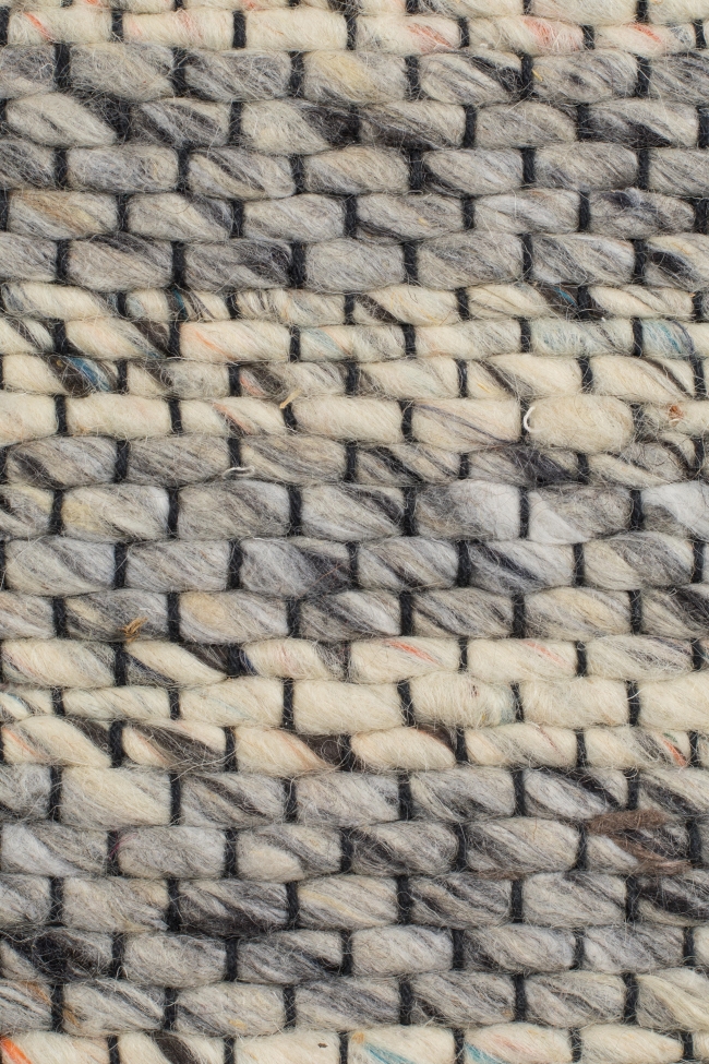 Tapis en laine 'Frills' 170x240cm - Gris/Bleu