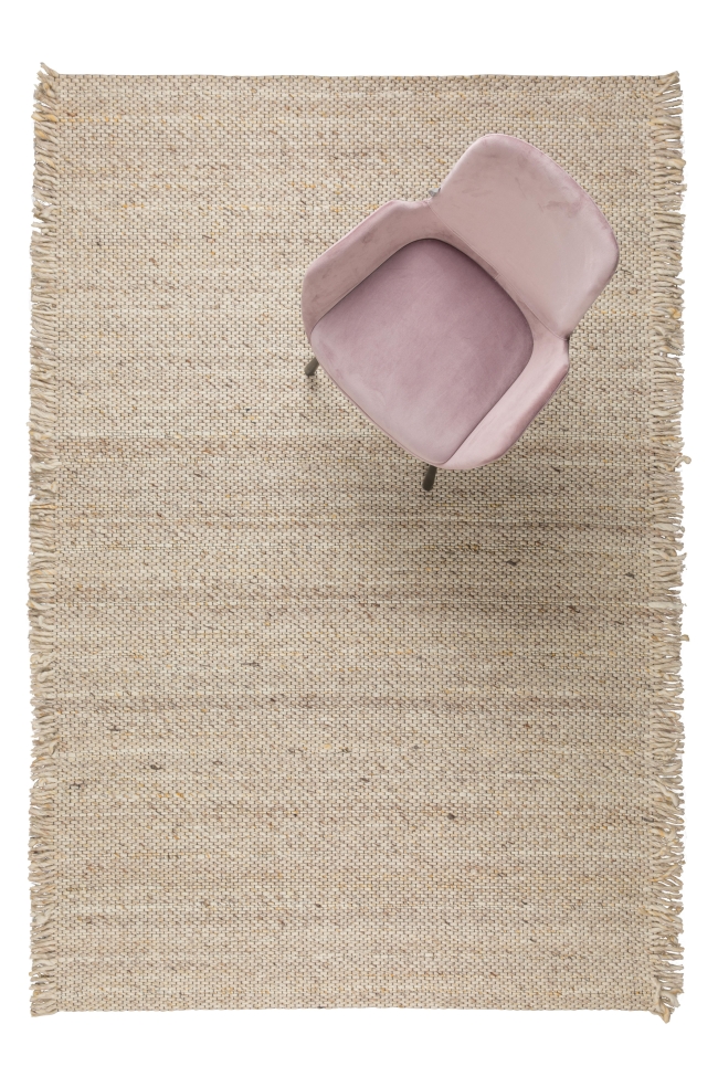 Tapis en laine 'Frills' 170x240cm - Beige