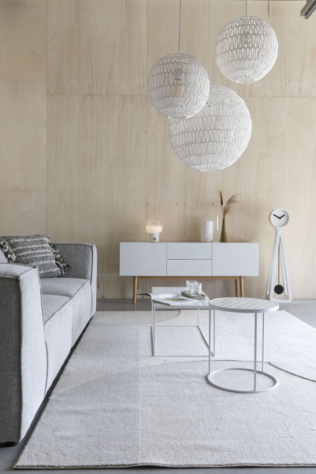 Tapis en laine 'Dream' 200x300cm - Naturel/Gris