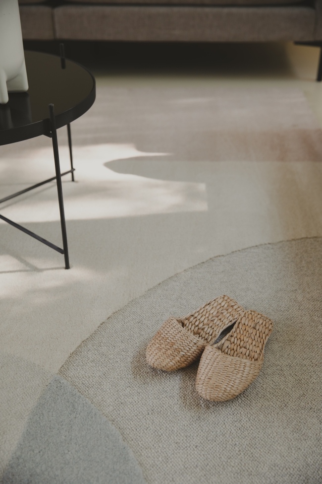 Tapis en laine 'Dream' 160x230cm - Naturel/Rose