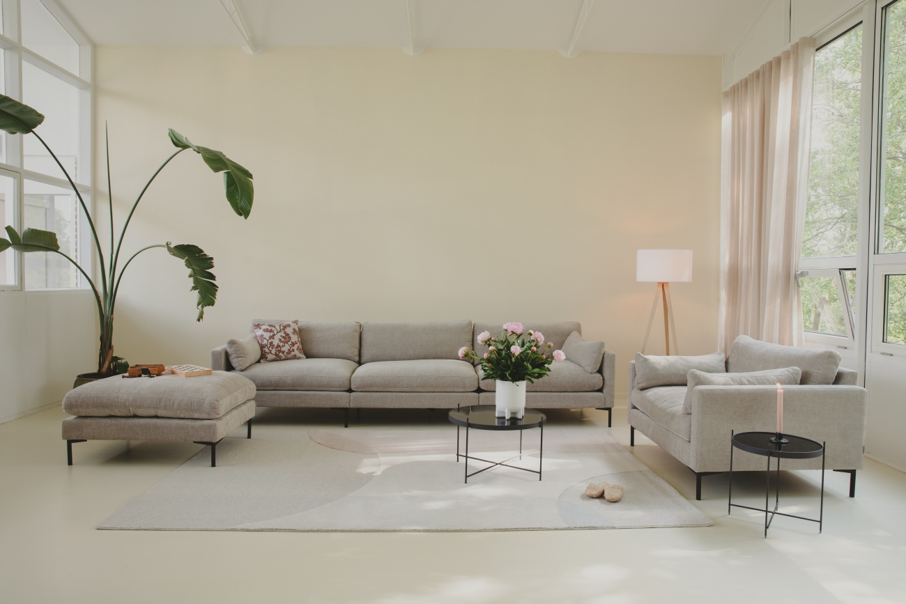 Tapis en laine 'Dream' 200x300cm - Naturel/Rose