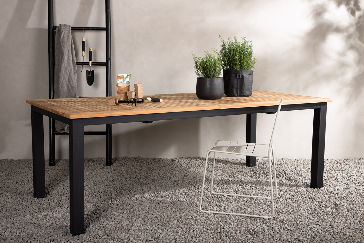 Table à manger 'Pinntorp' 224x100 cm - Noir