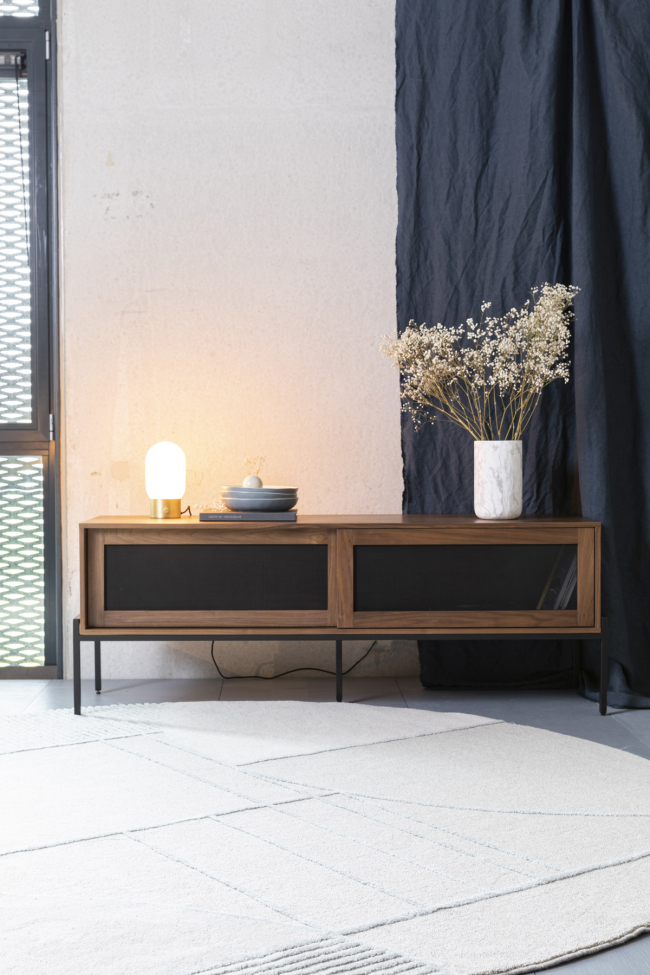 Tapis 'Bliss' Rond 240cm - Gris/Bleu