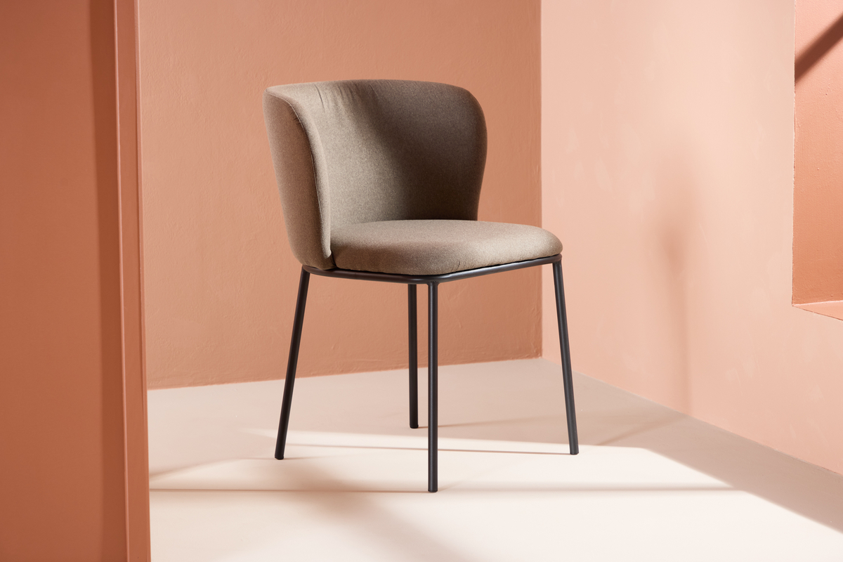 Chaise 'Edina' - Brun/Noir