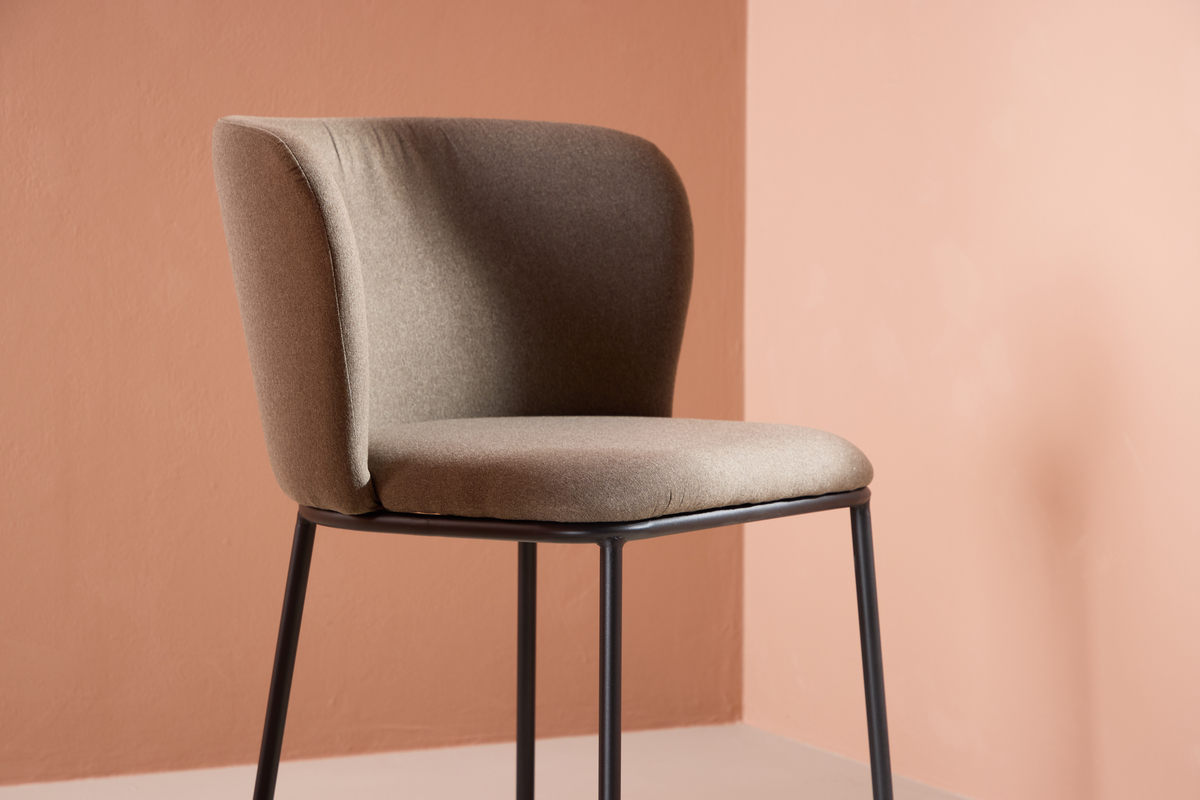 Chaise 'Edina' - Brun/Noir