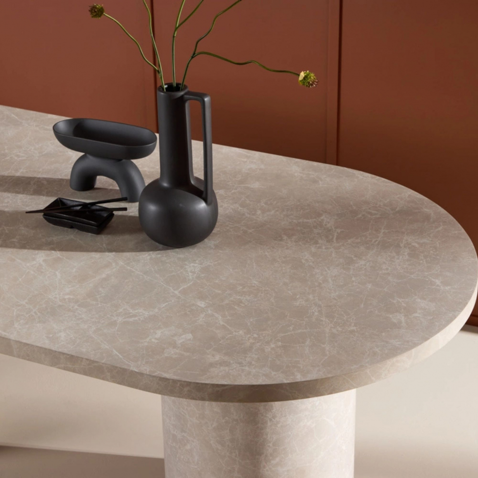 Table &agrave; manger 'Narvik' 100x200cm - Beige