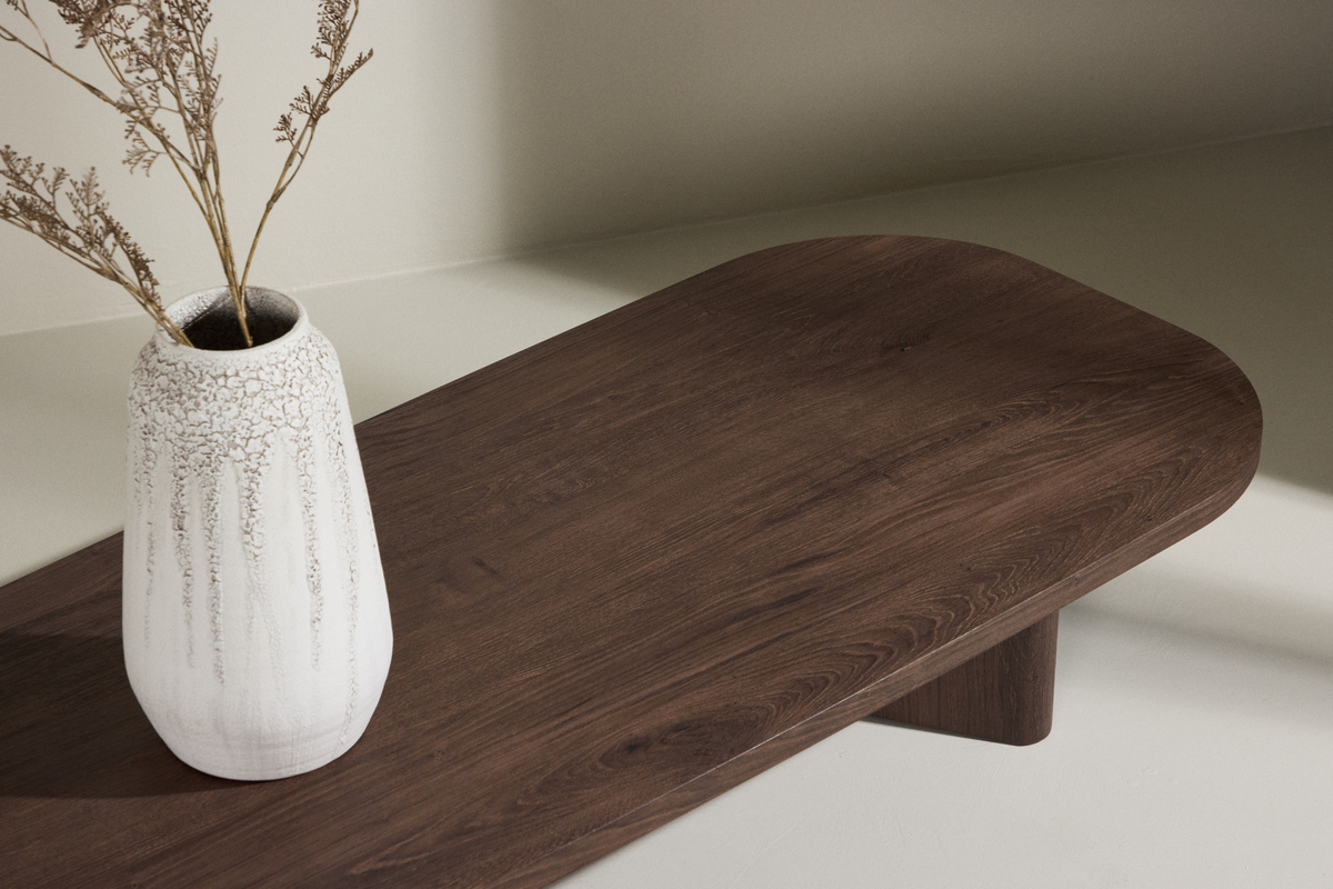 Table basse 'Haga' 180x55cm - Velours