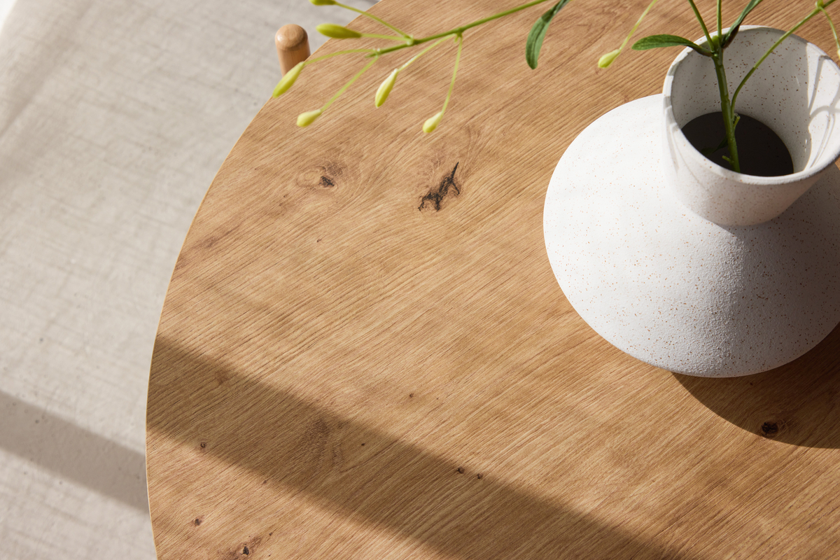 Table basse 'Runvik' Ronde 80cm - Naturel