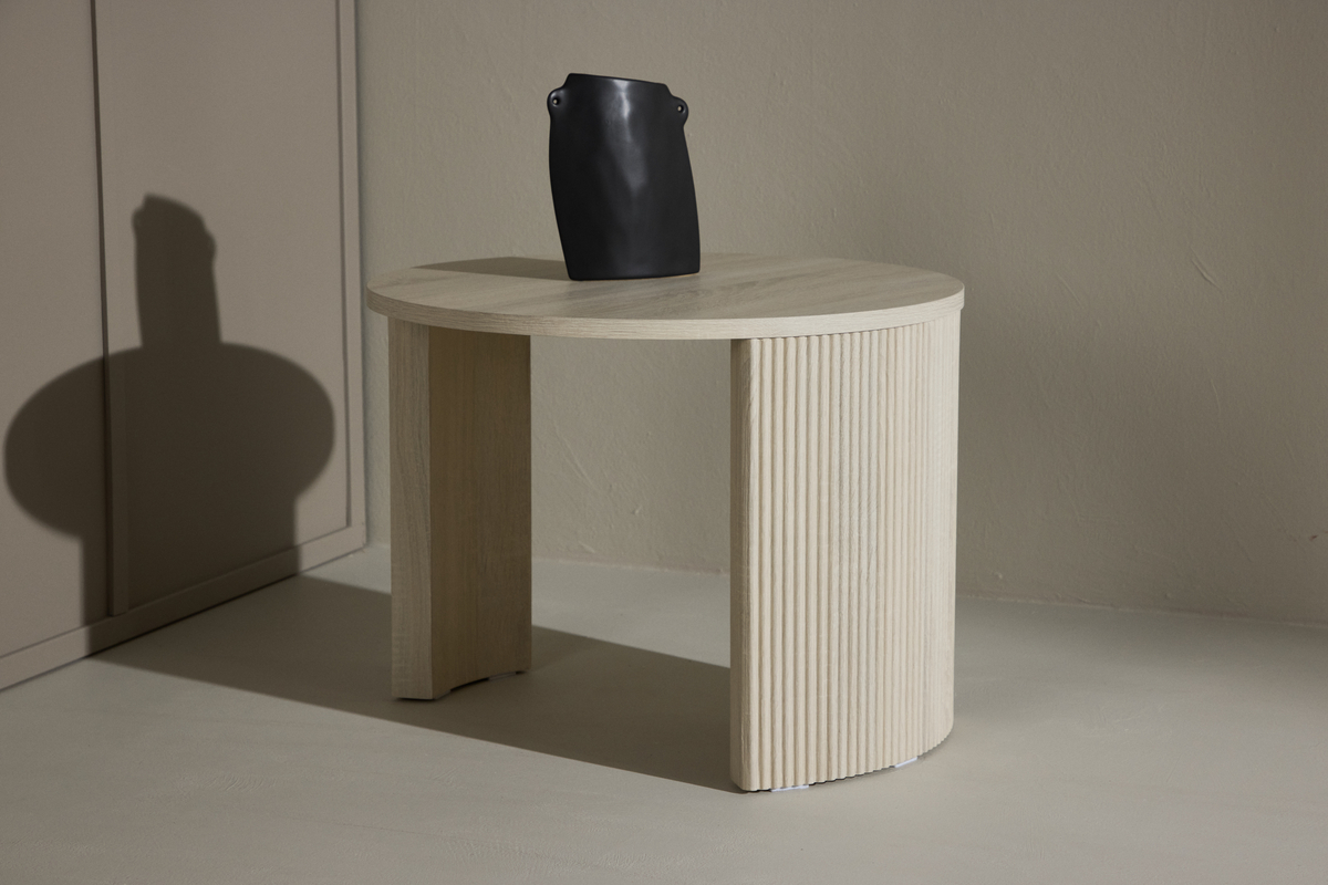 Table basse 'Bristol' 60x45cm - Blanc pigmenté