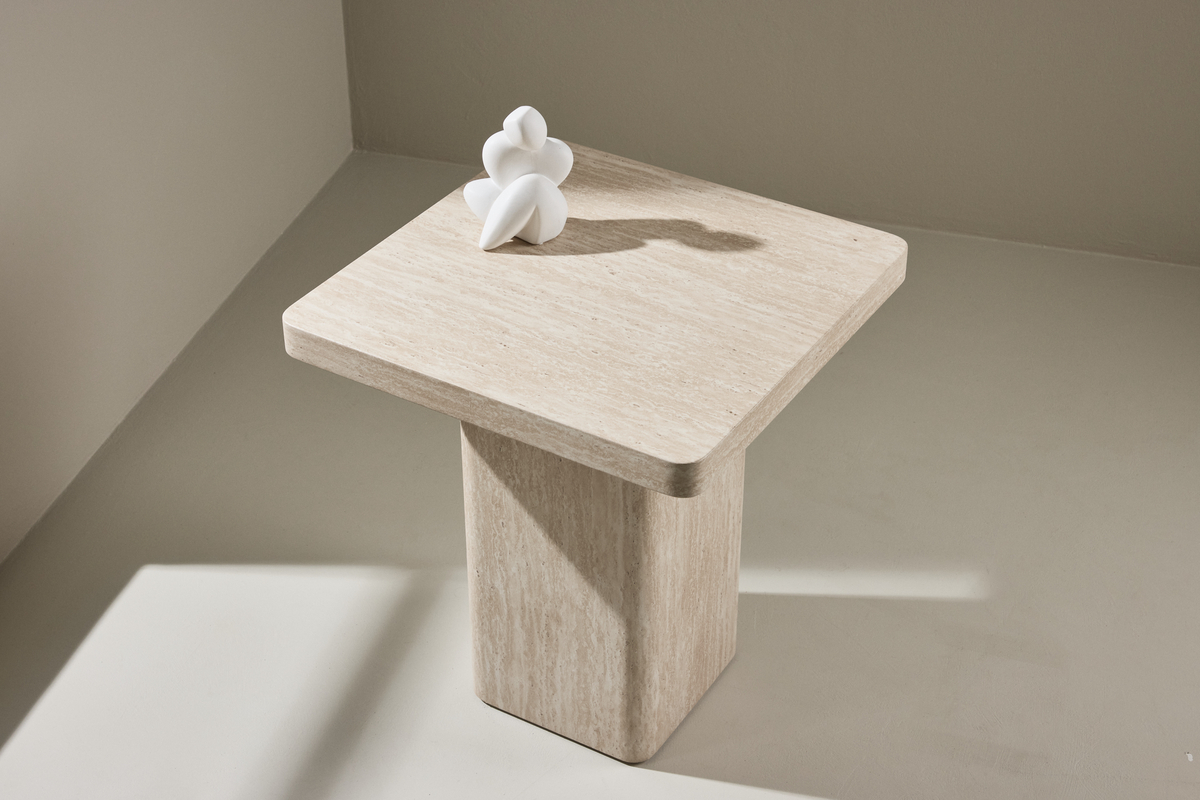 Table basse 'Qvart' 50x50cm - Beige