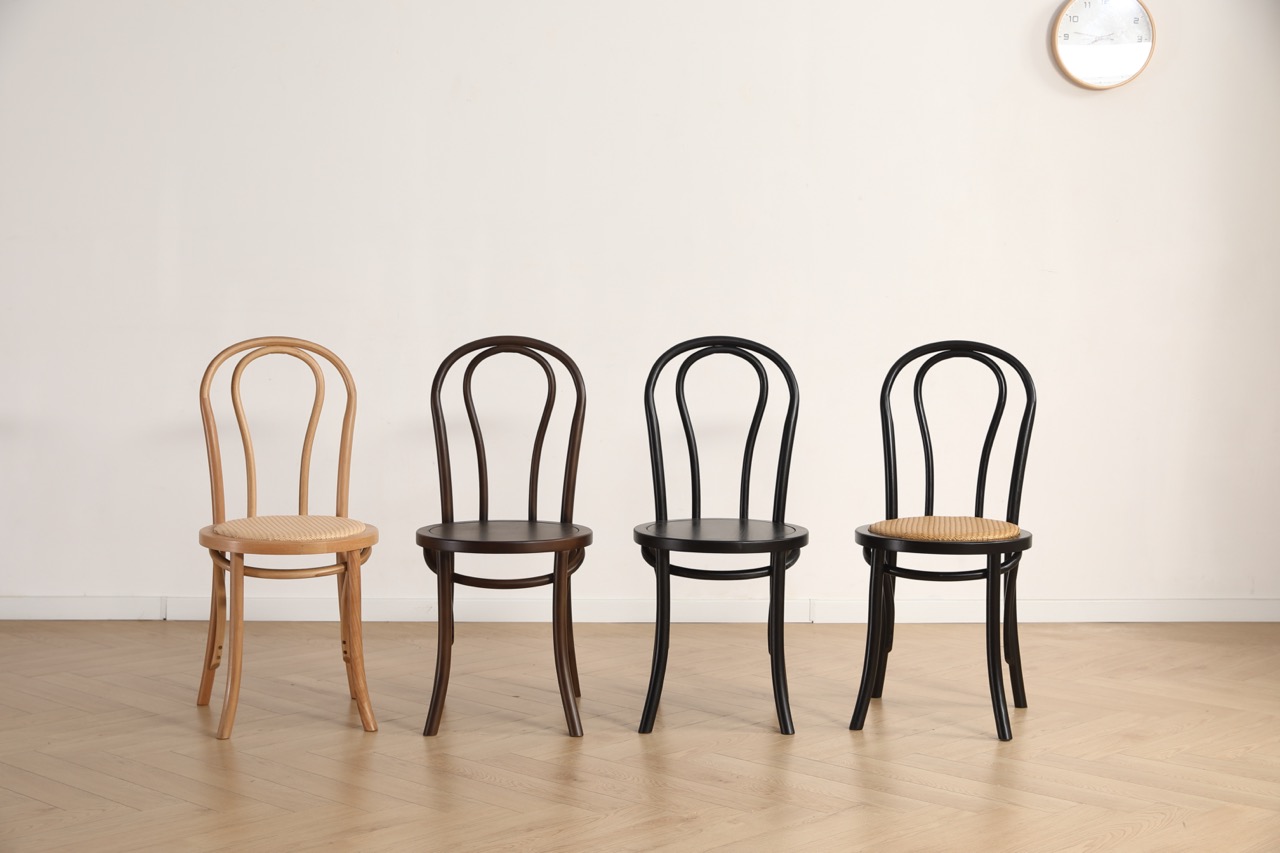 Chaise 'Bistro' - Bois/Noir