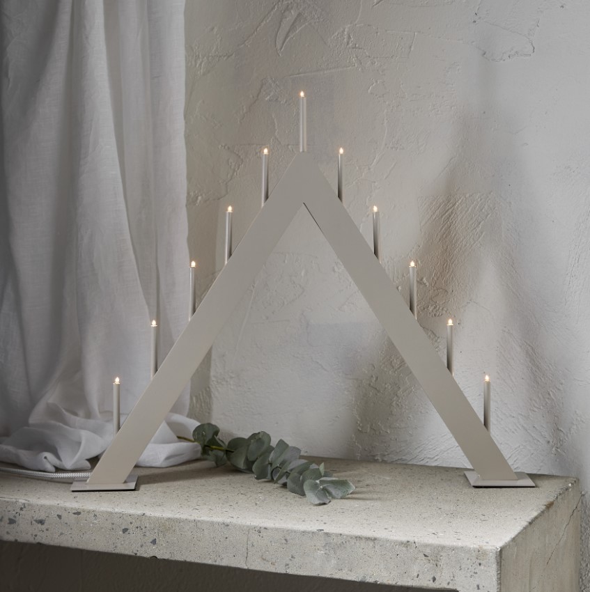 Bougeoir de l'Avent 'Buzz' 50cm - Beige