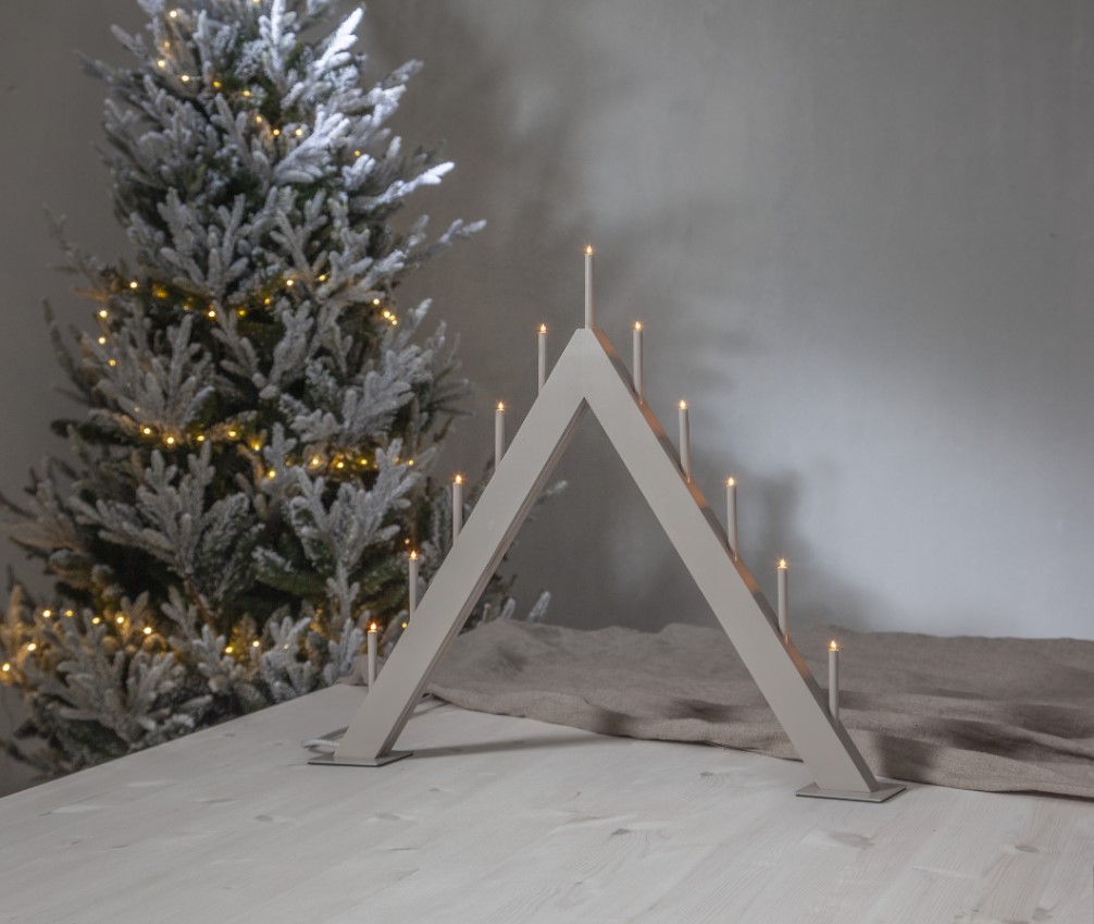 Bougeoir de l'Avent 'Buzz' 50cm - Beige