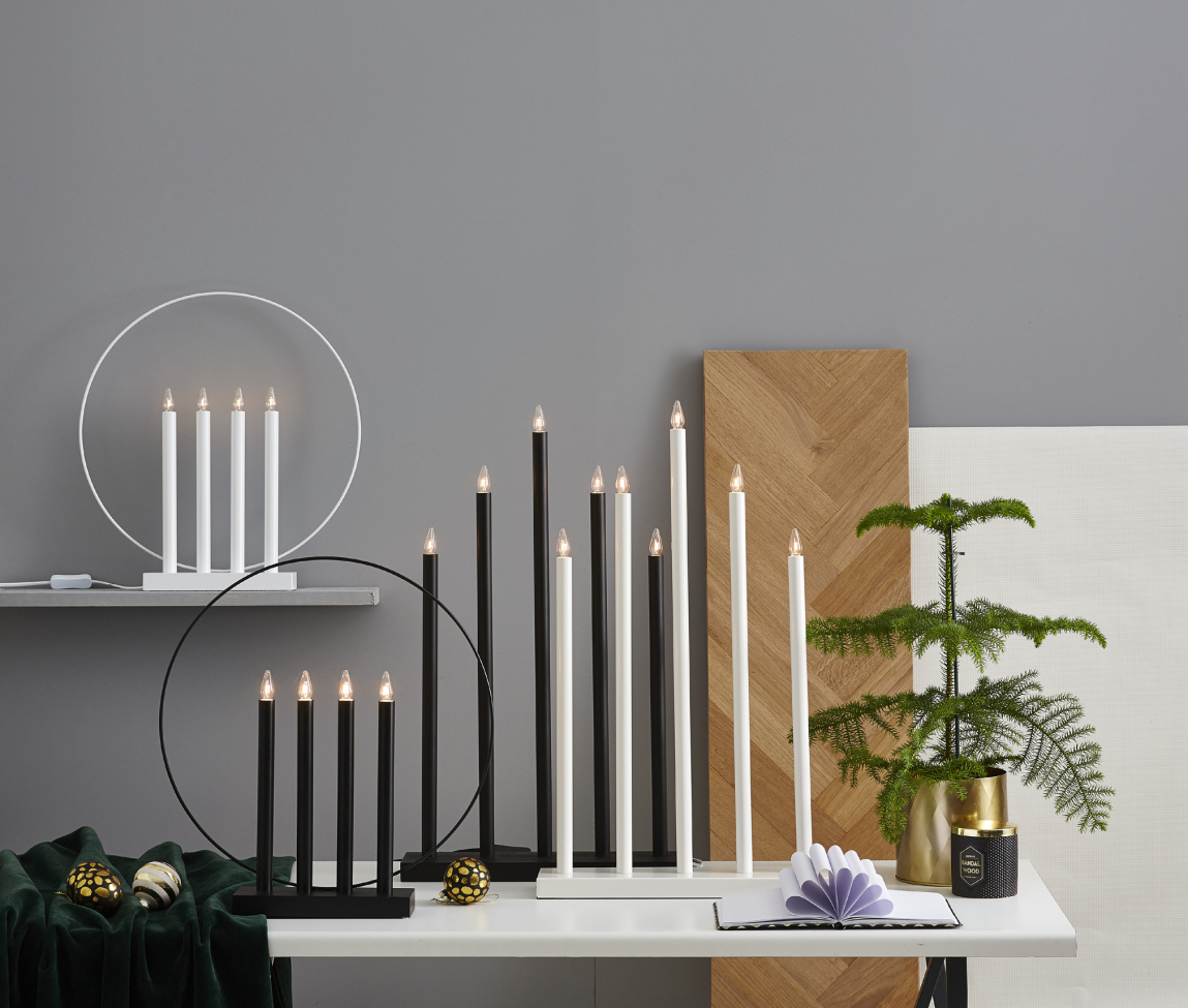 Bougie de l'Avent 'Holy' 5 Lampes - Noir