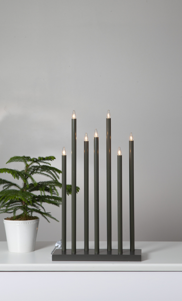 Bougie de l'Avent 'Holy' 7 Lampes - Noir
