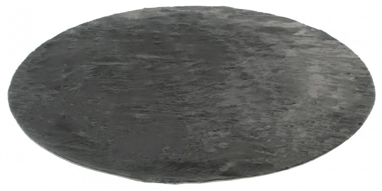 Tapis rond 'Aranga Super Soft' 80cm - Anthracite