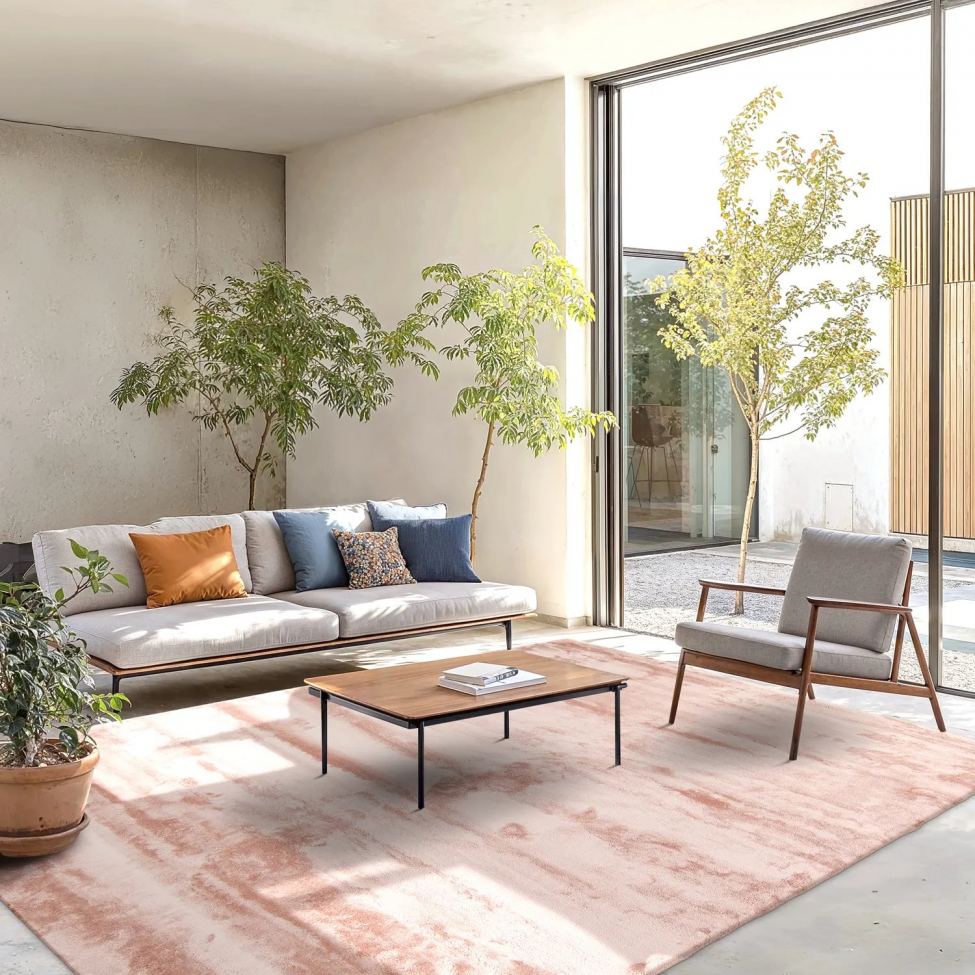 Tapis de sol 'Aranga Super Soft Fur' 120x170cm - Rose