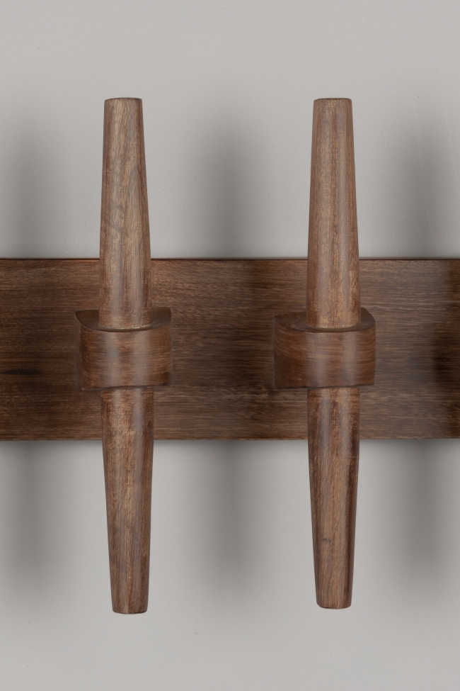 Porte-vêtements mural 'Jakub' - Noyer