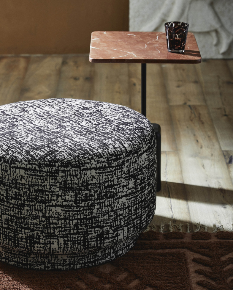 Pouf 'Bomu' - Noir/Blanc