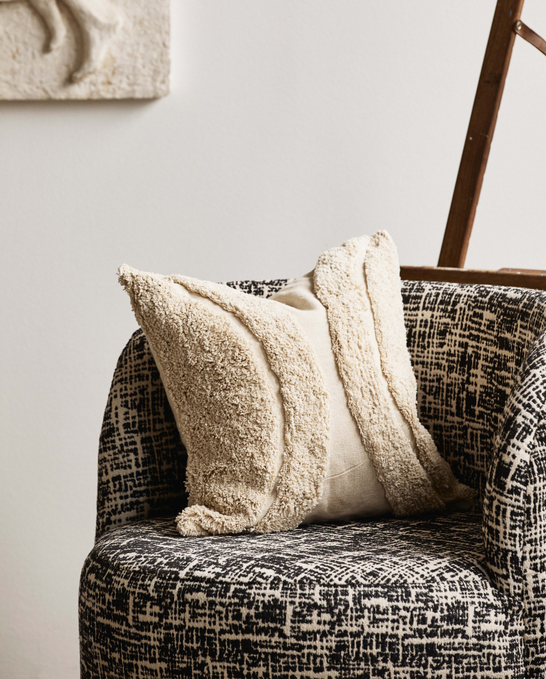 Fauteuil 'Bomu' - Noir/Blanc