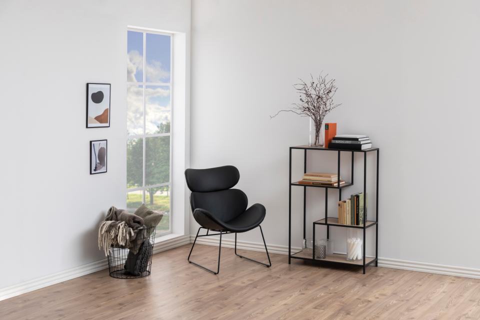 Fauteuil 'Hushum' 90cm - Noir