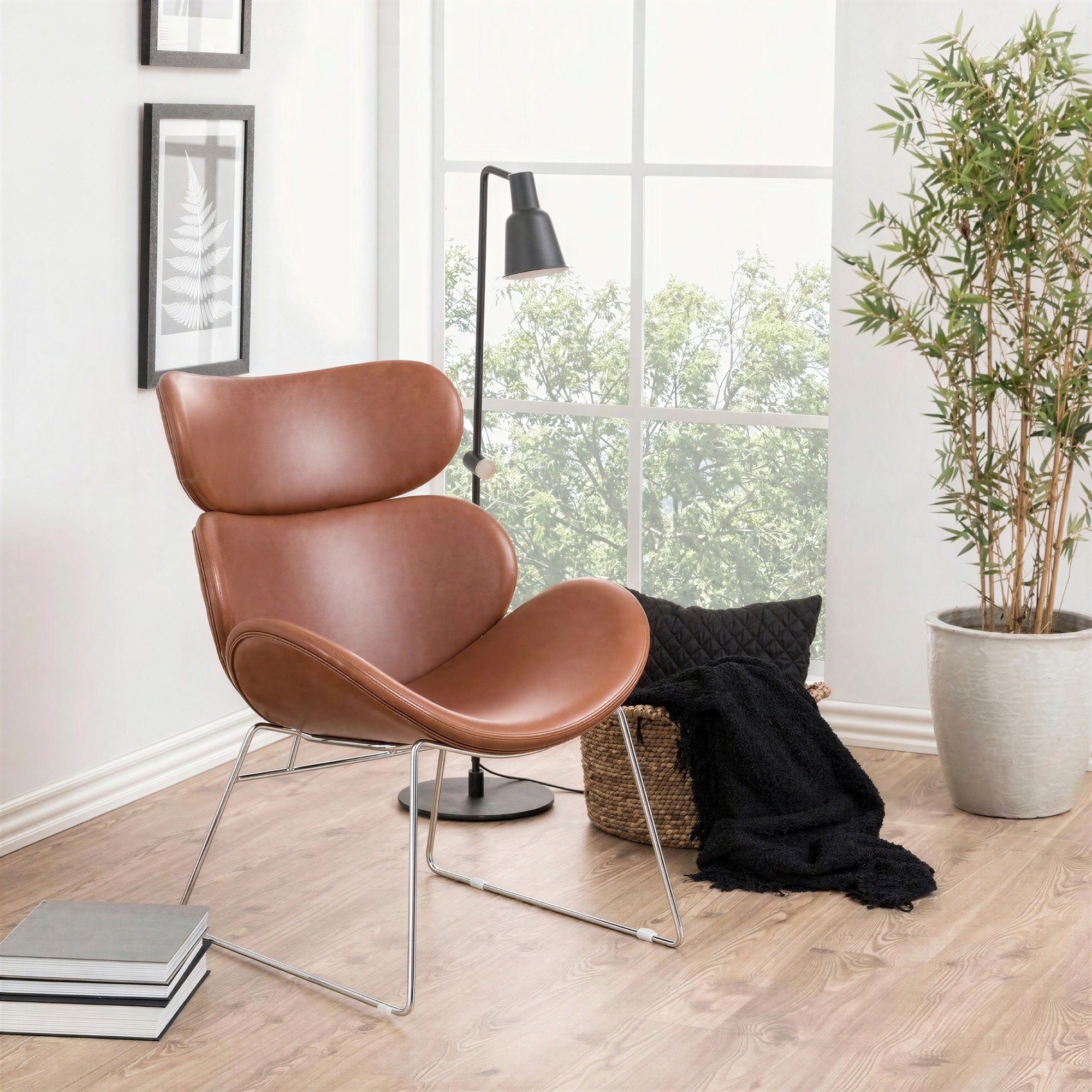 Fauteuil 'Hushum' 85cm - Marron