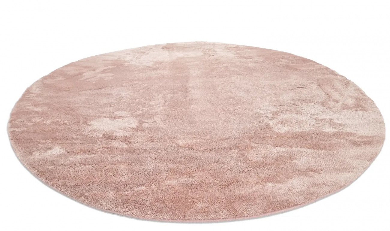 Tapis rond 'Aranga Super Soft Fur' 240cm - Rose
