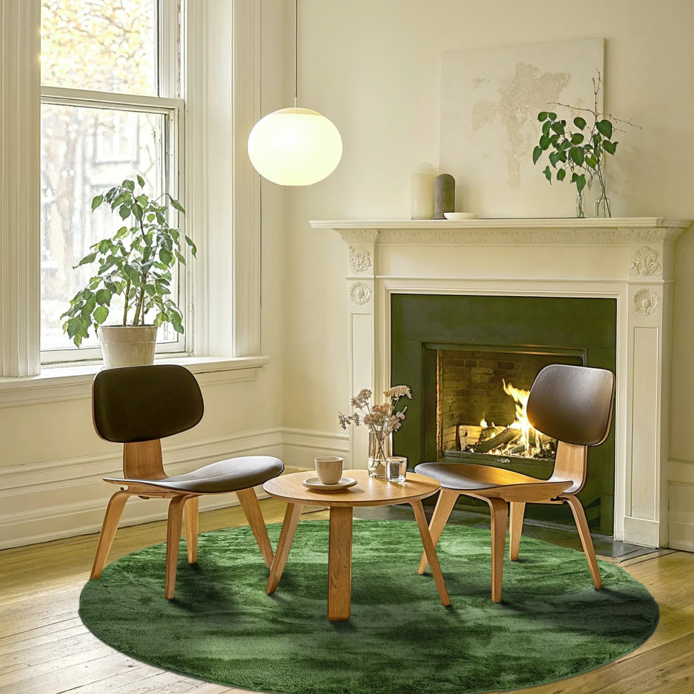 Tapis rond 'Aranga Super Soft' 240cm - Olive