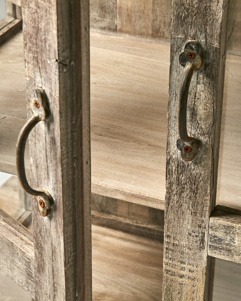 Vitrine 'Riko' 120cm - Bois recyclé