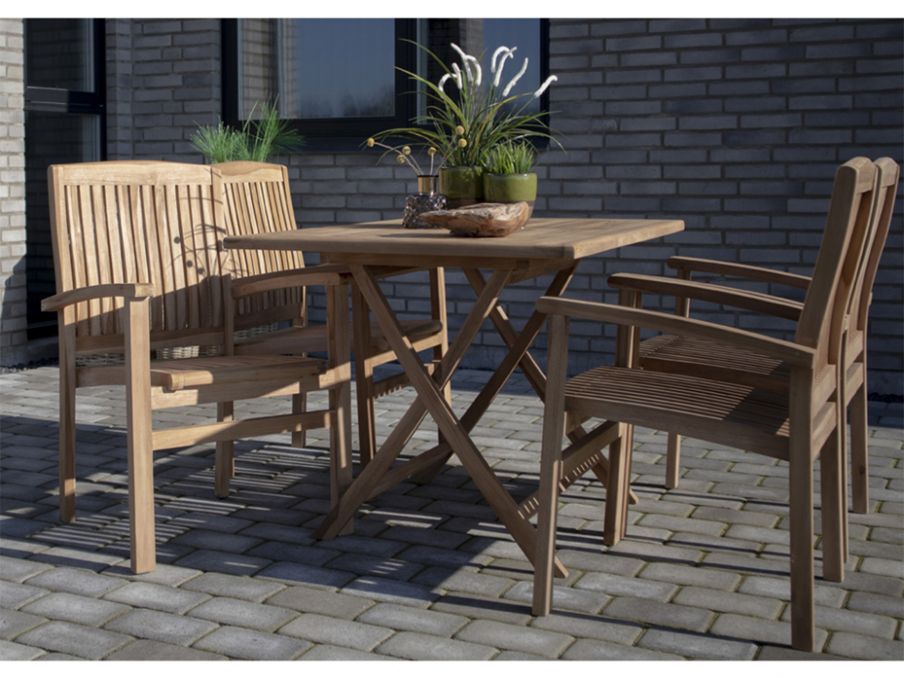 Table de jardin 'Oviedo' 120x80cm - Chêne