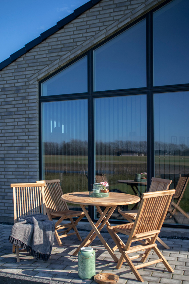 Table de jardin 'Oviedo' Ronde 100cm - Chêne