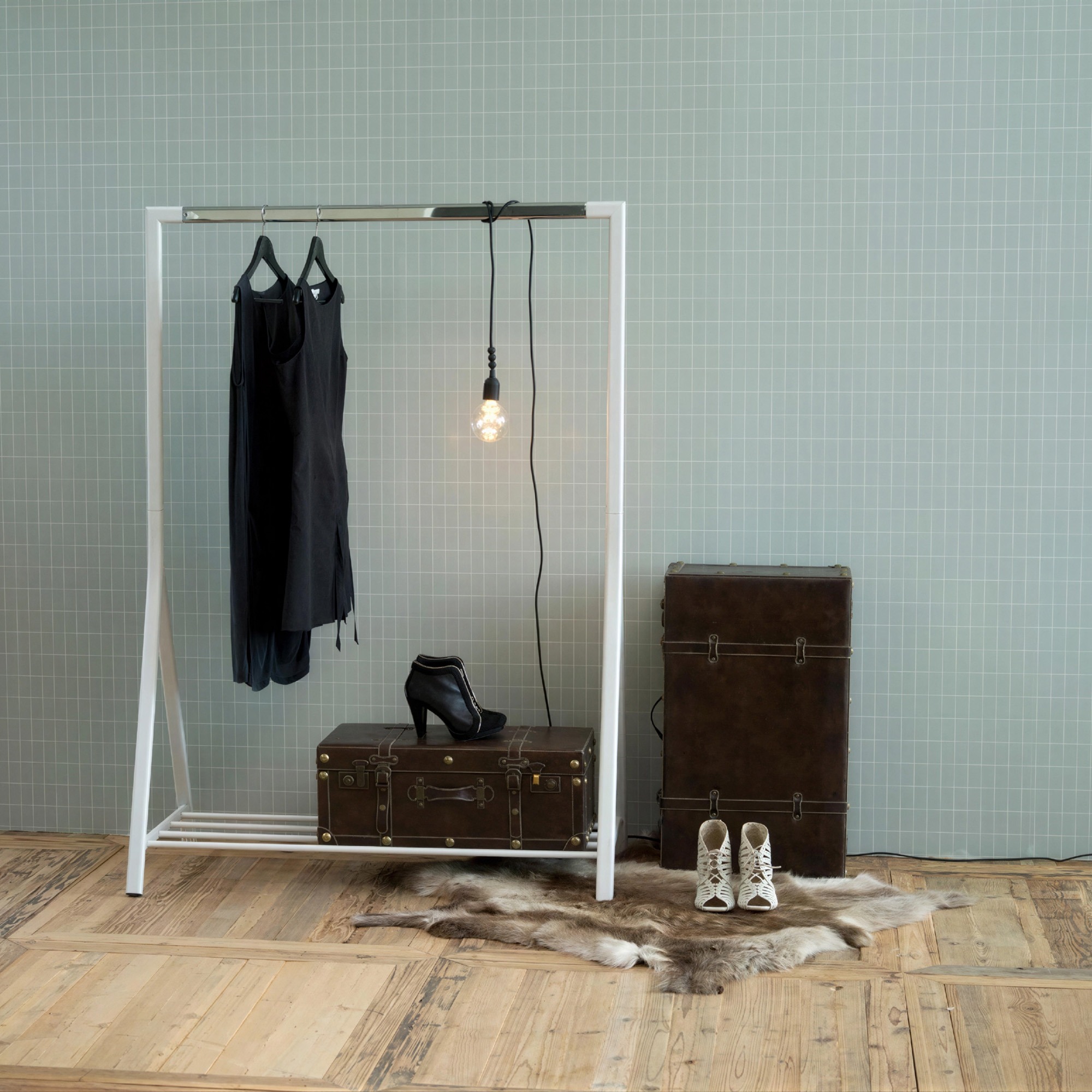 Porte-vêtements 'Alzira' - Blanc