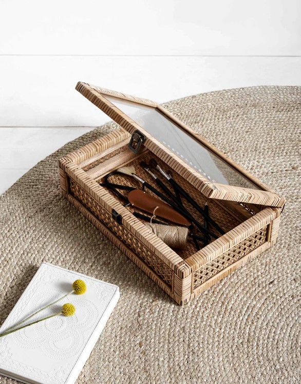 Boîte de rangement 'Wickerwork' - Naturel