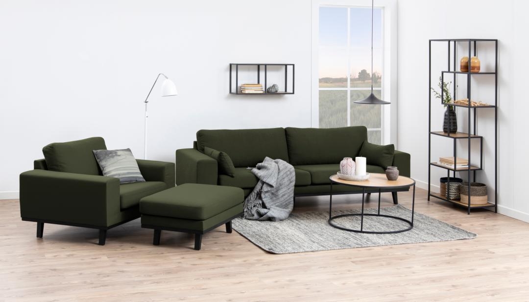 Table basse 'Hydra' 80cm - Nature/Noir