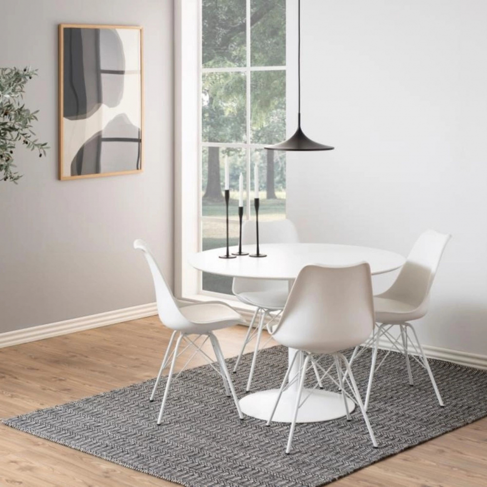 Chaise 'Eris' - Blanc/Gris