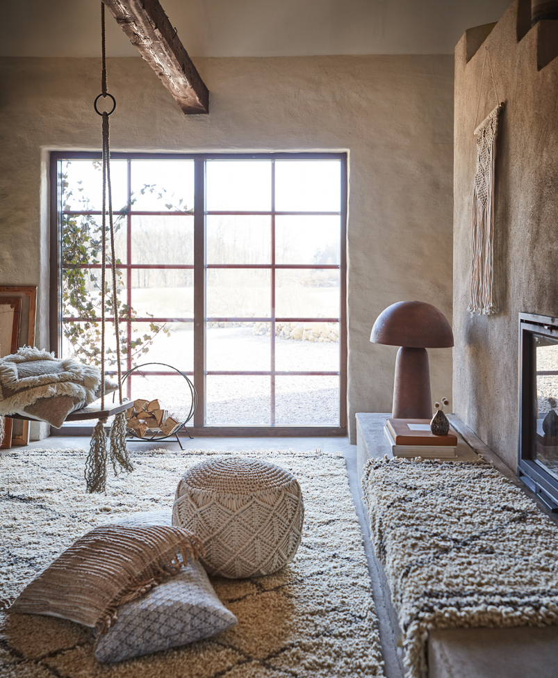 Lampe de table 'Fungi L' - Brun