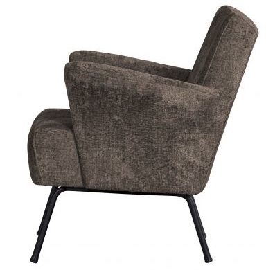 Fauteuil 'Muse' - Gris/ Brun