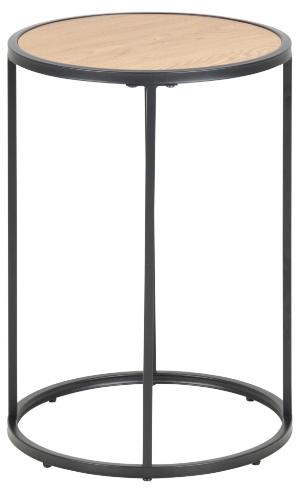 Table d'appoint 'Hydra' 40cm - Nature/Noir