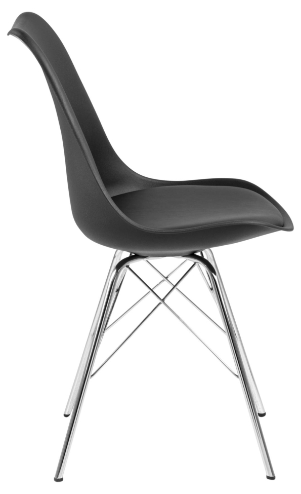 Chaise 'Eris' - Noir/Argent