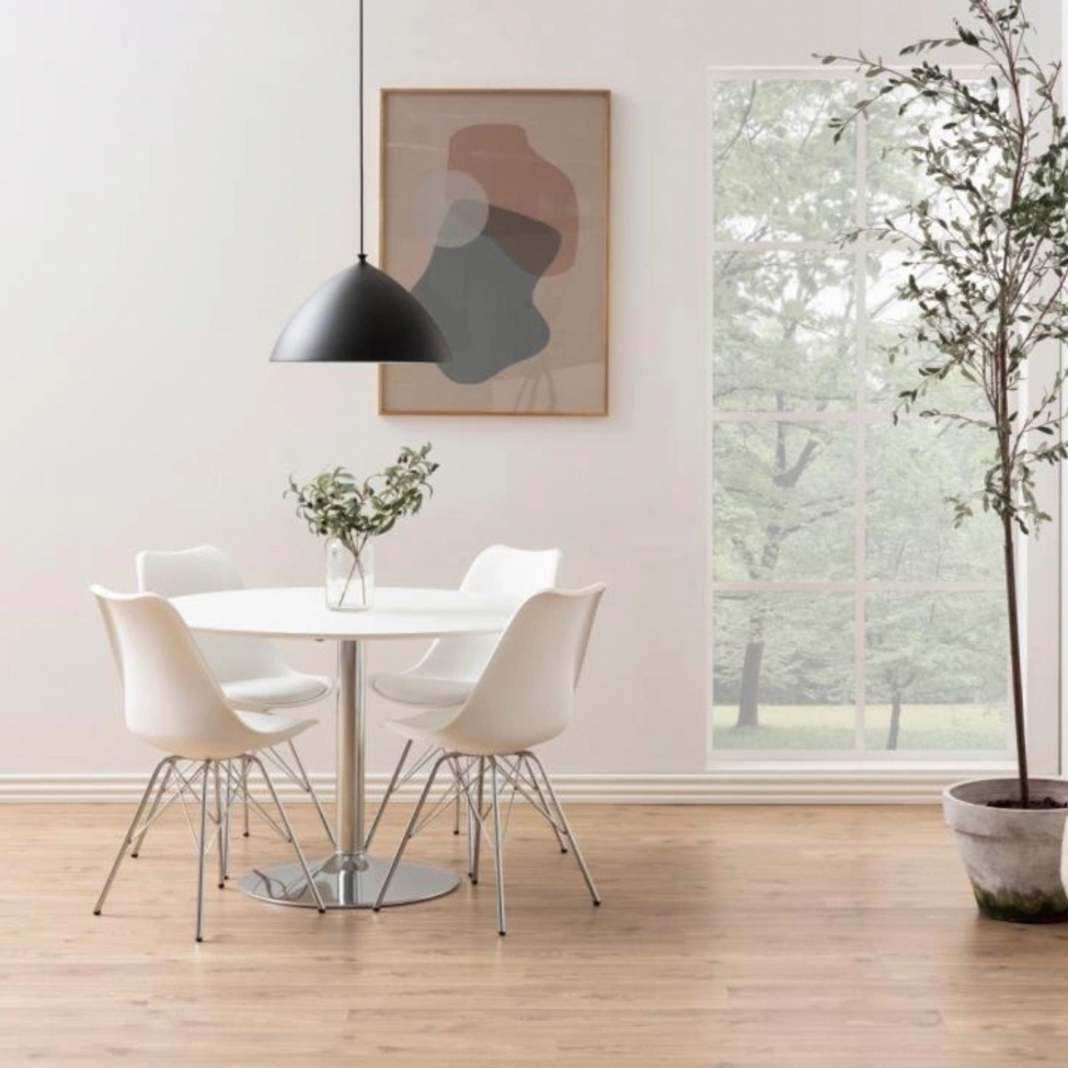 Chaise 'Eris' - Blanc/Argent