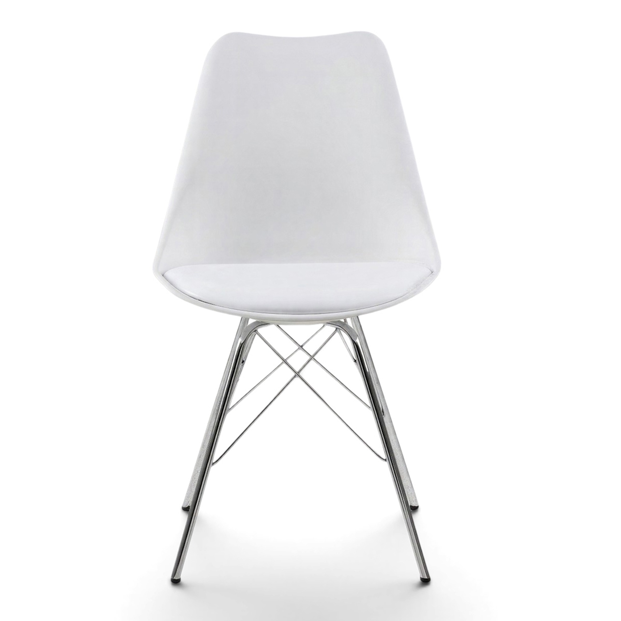 Chaise 'Eris' - Blanc/Argent