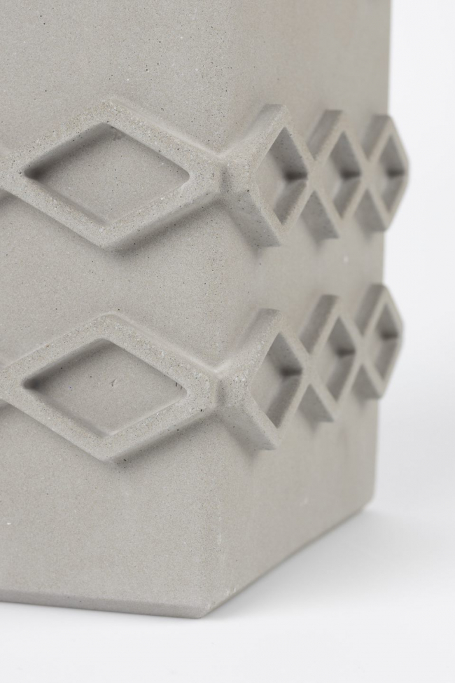 Vase 'Graphic Square' - Gris