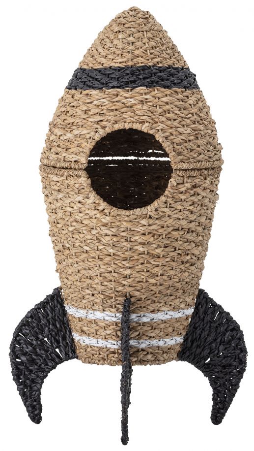 Panier de rangement 'Space fusée' - Naturel/Noir