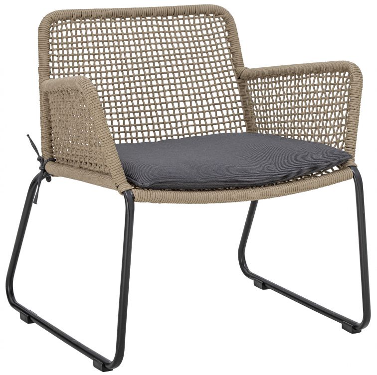 Fauteuil 'Mundo' - Nature/Gris